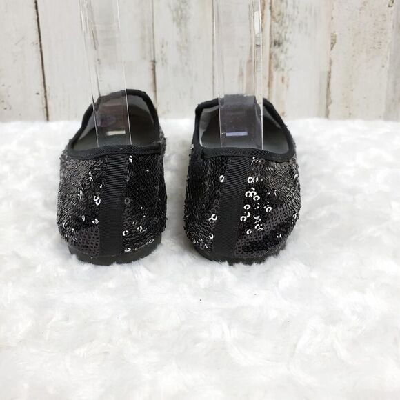 Cynthia Rowley Sequin Embellished Flats Black Size 3 - Picture 6 of 10